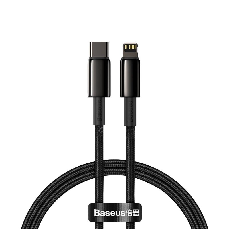 Baseus Tungsten Gold Cable Type-C to iP PD 20W 1m (black) Baseus Tungsten Gold Cable Type-C to iP PD 20W 1m (black)