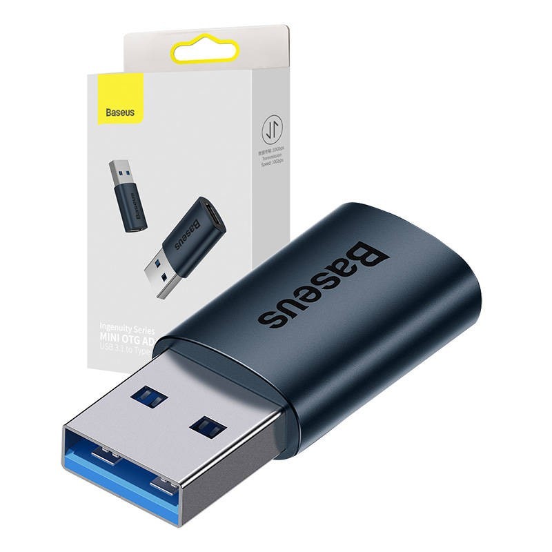 Baseus Ingenuity USB-A to USB-C adapter OTG (blue) Baseus Ingenuity USB-A to USB-C adapter OTG (blue)