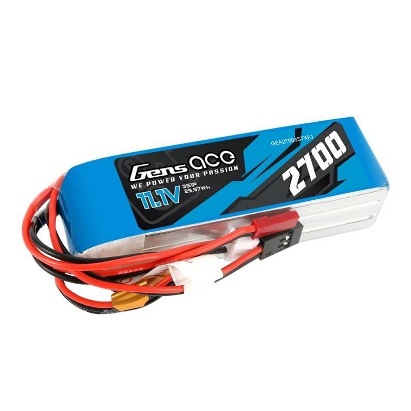 Battery Gens Ace 2700mAh 11,1V TX 3S1P Futaba/JST-XHR/JST-SYP Battery Gens Ace 2700mAh 11,1V TX 3S1P Futaba/JST-XHR/JST-SYP