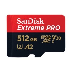 Memory card SANDISK EXtremE PRO microSDXC 512GB 200/140 MB/s UHS-I U3 (SDSQXCD-512G-GN6MA)