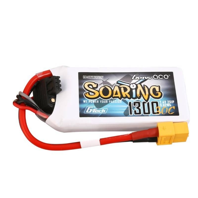 Akumulator Gens Ace G-Tech Soaring 1300mAh 7.4V 30C 2S1P XT60 Akumulator Gens Ace G-Tech Soaring 1300mAh 7.4V 30C 2S1P XT60