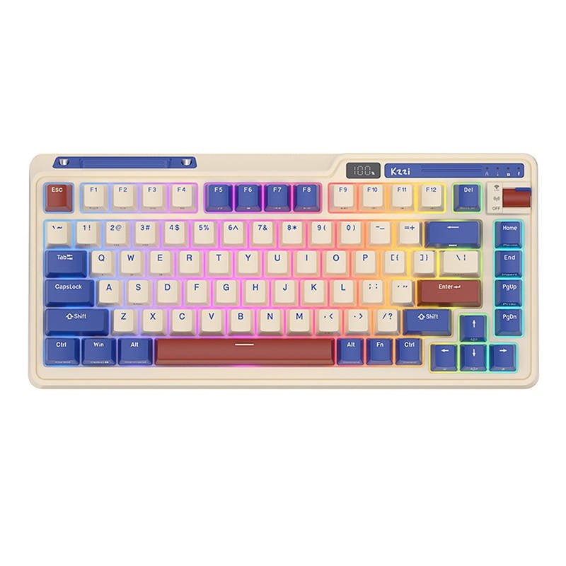 Wireless mechanical keyboard Royal Kludge KZZI K75 pro RGB, Moment Switch (retro blue) Wireless mechanical keyboard Royal Kludge KZZI K75 pro RGB, Moment Switch (retro blue)