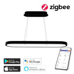 Умный потолочный светильник 120х30см 66Вт черный (Zigbee)
