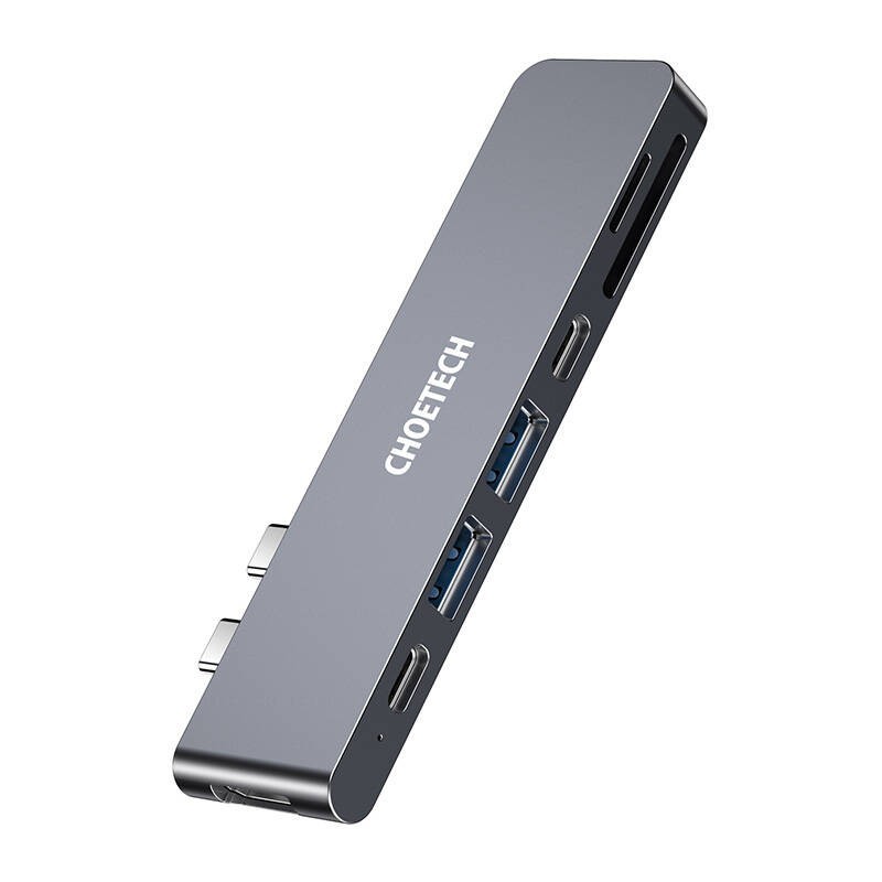 Docking Station Choetech HUB-M14 for Macbook Pro, 7-in-2 USB-C, Thunderbolt 3 (silver) Docking Station Choetech HUB-M14 for Macbook Pro, 7-in-2 USB-C, Thunderbolt 3 (silver)