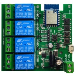 TUYA 4CH DC 5-32V 4 kanalit Wifi+RF pingevaba