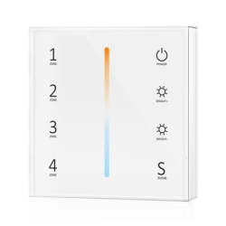 CCT RF nuotolinio valdymo pultas 4 zonų baltas skydelis TUYA SD serija