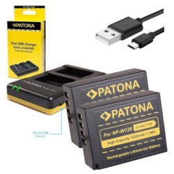 Set Charger Dual Fuji NP-W126+2x Battery 1020 mAh