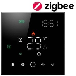 ZigBee termostats, ielādējams 16A, Melns PS TUYA