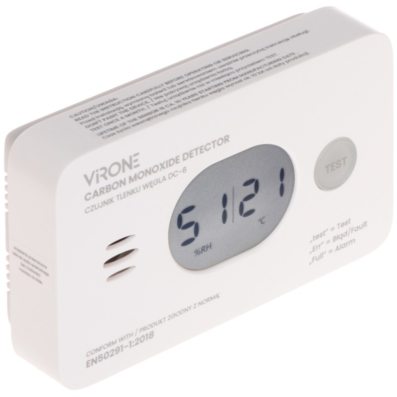 CARBON MONOXIDE (CO) DETECTOR DC-6 Virone CARBON MONOXIDE (CO) DETECTOR DC-6 Virone