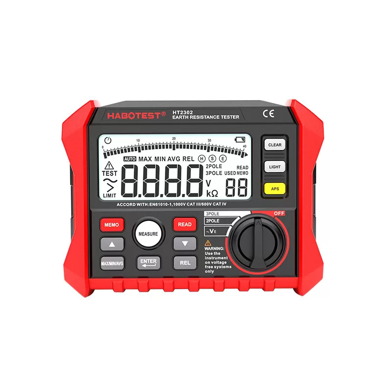 Habotest HT2302 Digital Earth Resistance Tester Habotest HT2302 Digital Earth Resistance Tester