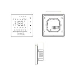Normally Open Thermostat 5A White TRZ65 ZigBee TUYA
