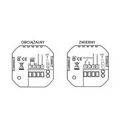 Normally Open Thermostat 5A Black TRZ65C ZigBee TUYA