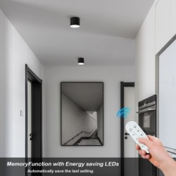 Smart ceiling light black16,5cm 32W 2592lm Tuya WiFi with BEACON support