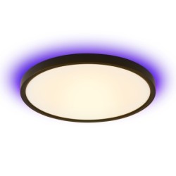Smart Ceiling Light RGB Backlight 60cm 65W Tuya WiFi Beacon Black