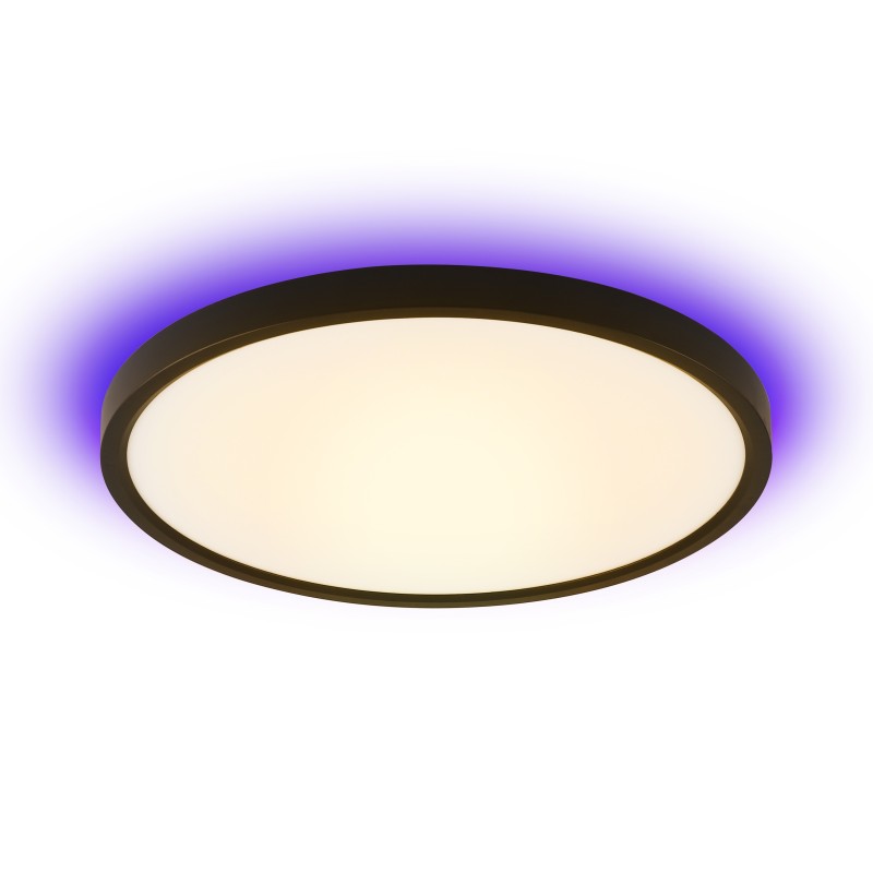 Smart Ceiling Light RGB Backlight 60cm 65W Tuya WiFi Beacon Black