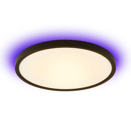 Smart Ceiling Light RGB Backlight 60cm 65W Tuya WiFi Beacon Black