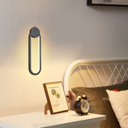 NEO LITE OVALE Smart pakabinamas šviestuvas juodas 40x12cm 22W Tuya WiFi su BEACON palaikymu