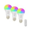  NEO LITE Smart 3x светодиодная лампа E27 11 Вт RGB + CCT цветной и белый, с регулировкой яркости, Wi-Fi, маяк, пульт дистанционного управления