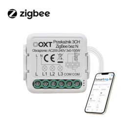 Zigbee 3 mygtukų relė be N