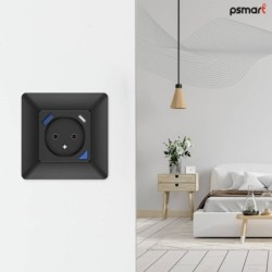 Black wall switch USB+TypeC Zigbee