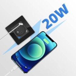Black wall switch USB+TypeC Zigbee