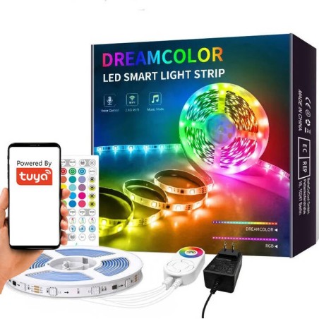 Viedā 5 m Wi-Fi LED sloksne RGBIC