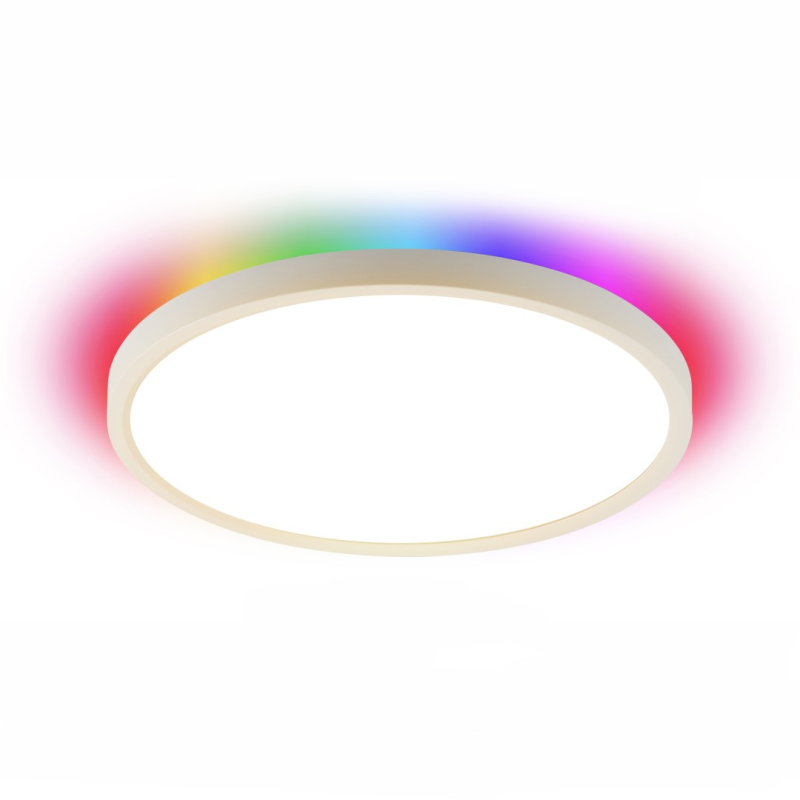 Smart griestu gaismeklis RGB fona apgaismojums 40cm 50W Tuya WiFi Bāka balta Smart griestu gaismeklis RGB fona apgaismojums 40cm 50W Tuya WiFi Bāka balta